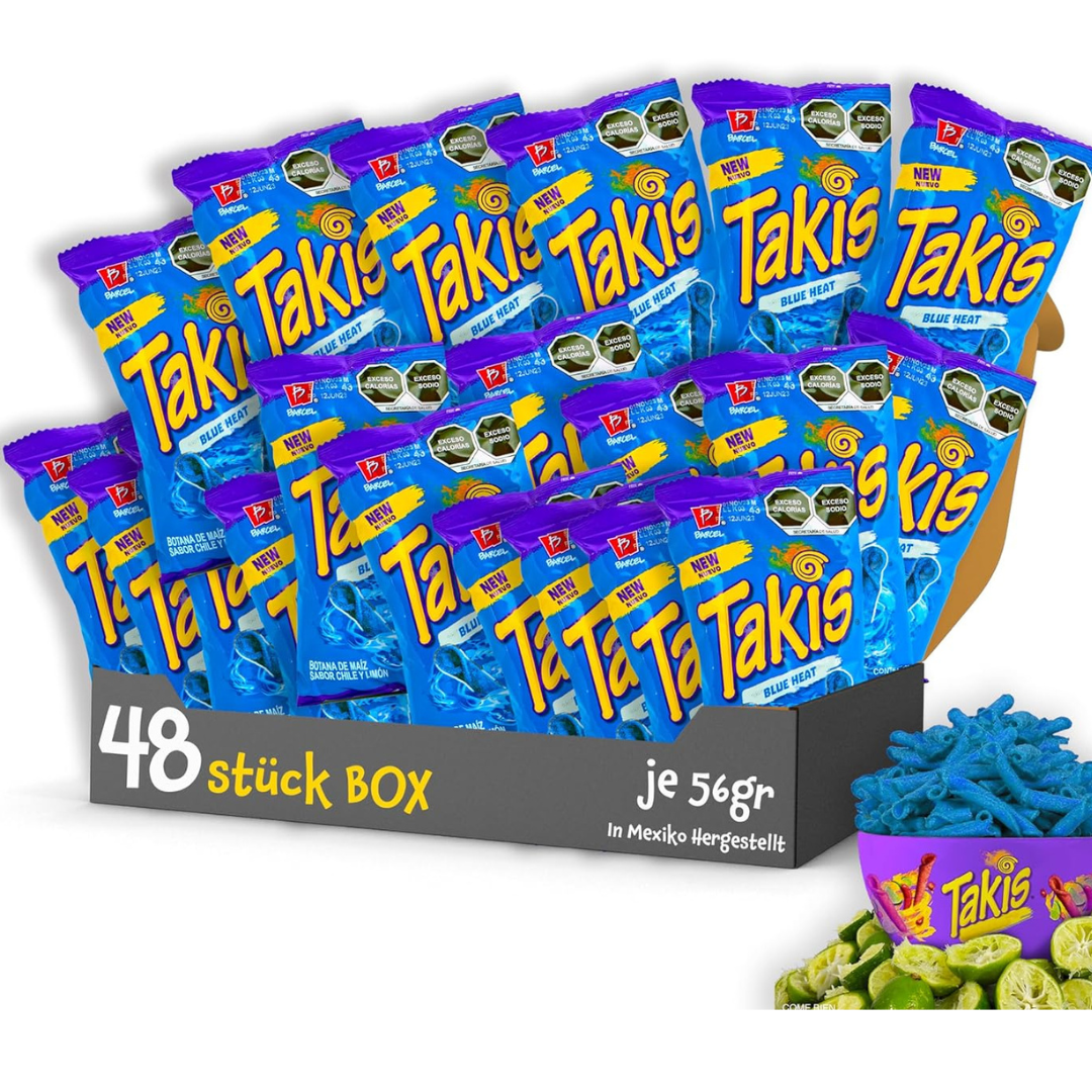 Takis Blue Heat 56g - 48x Tüten Takis