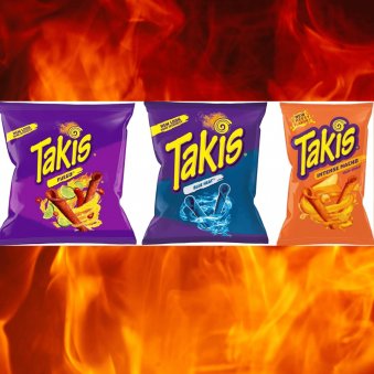 3x Takis - Blue Heat, Fuego & Intense Nacho je 28,4g - Hero Pack Bundle